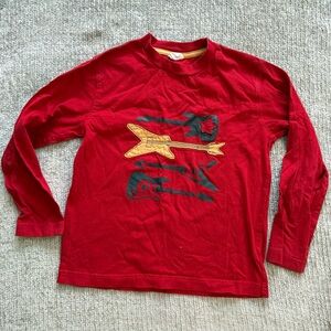 Mini Boden Red Guitar Graphic Long Sleeve Tee | Boys 7–8Y